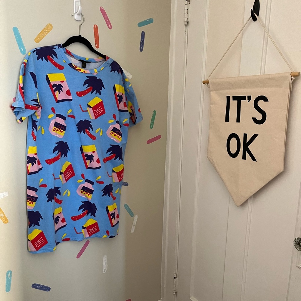 NOOWORKS | tee dress in snacks print